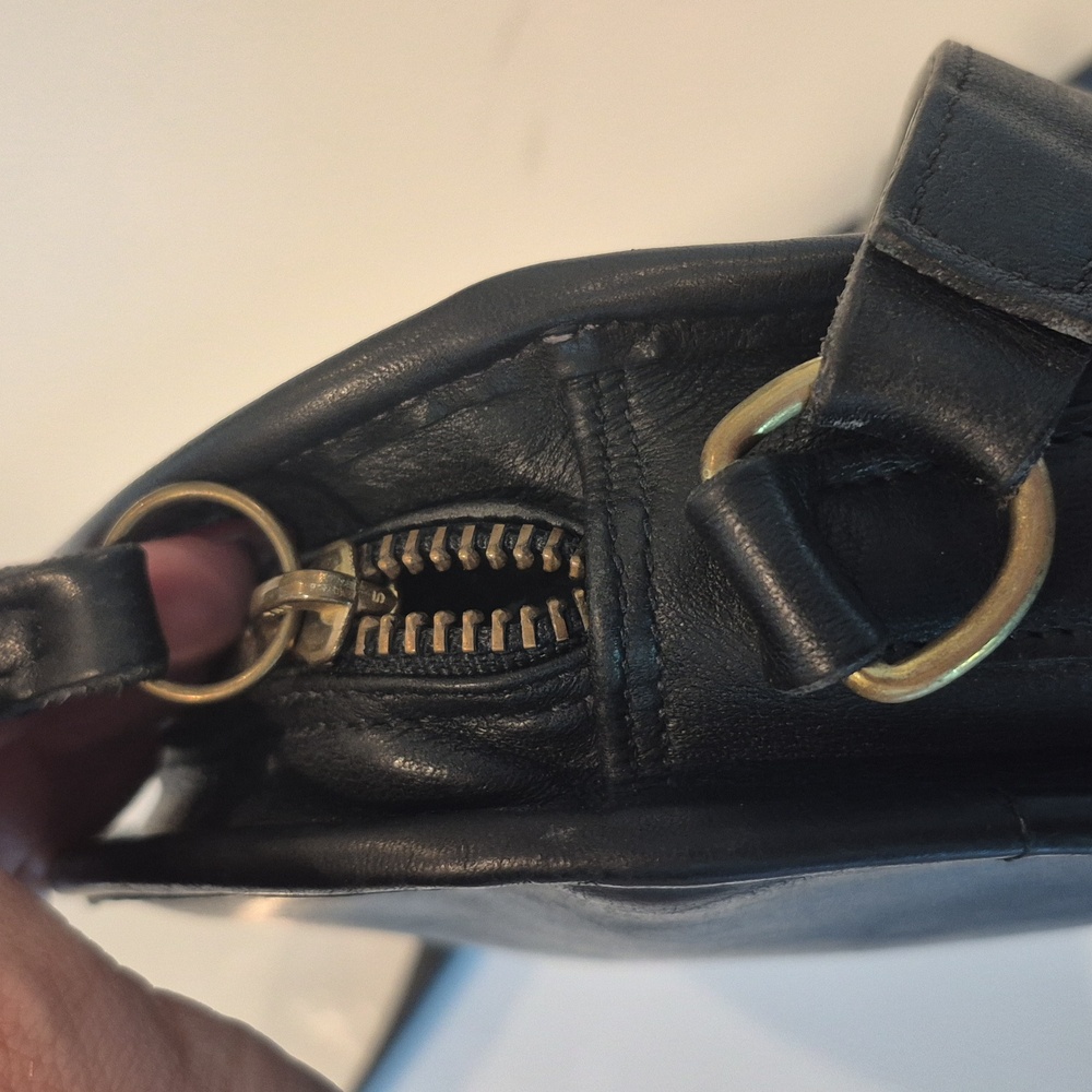 Vintage Laura Ashey Leather Black Crossbody Bag - Picture 11 of 16